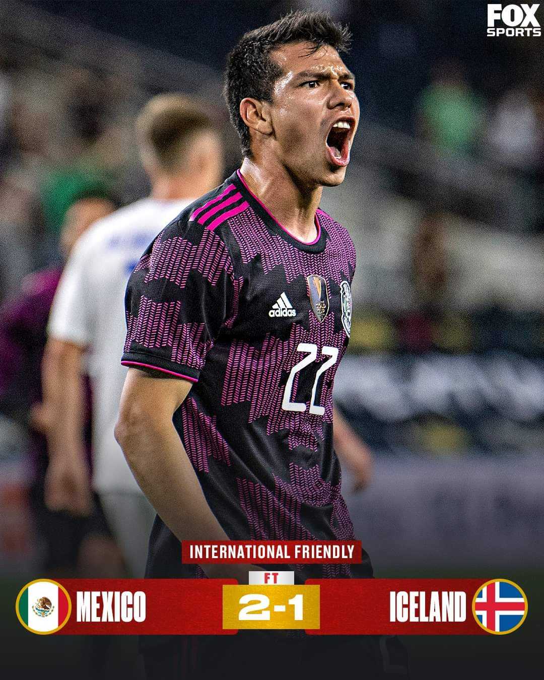 Chucky Lozano scores twice in six minutes off the bench to spark México's comeback win over Iceland 🇲🇽 #friendly