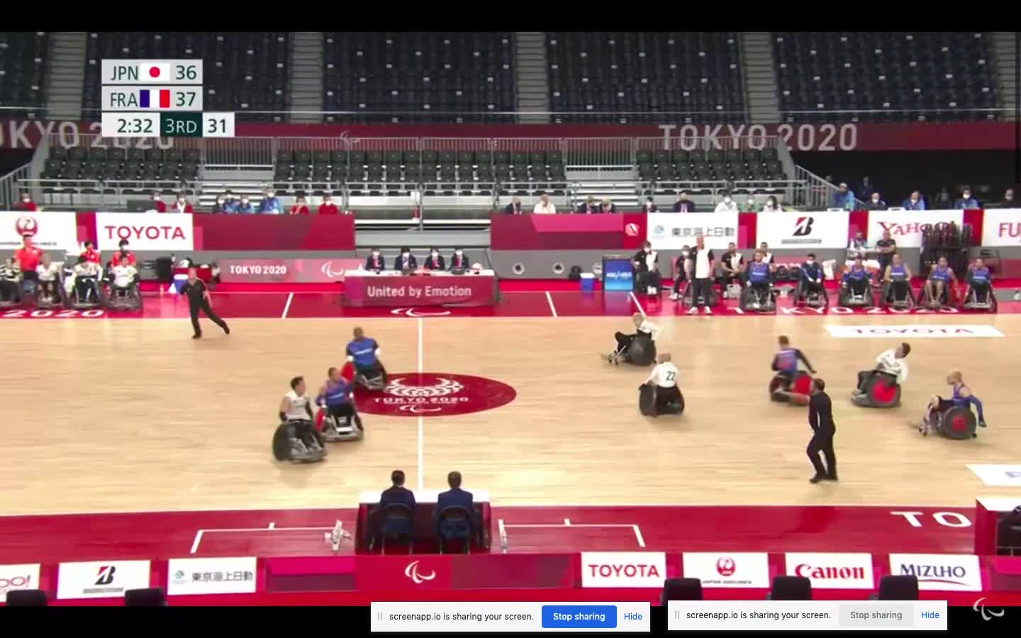 #tokyo2020 #paralympics #paralympicgames #wheelchairrugby Denmark defeat Australia, the defending champion 54-53