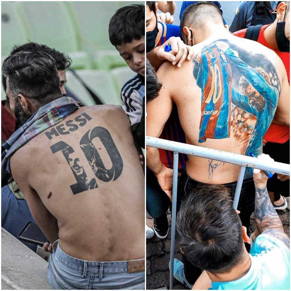 These Messi back tattoos are unique 💉 #messi #passion