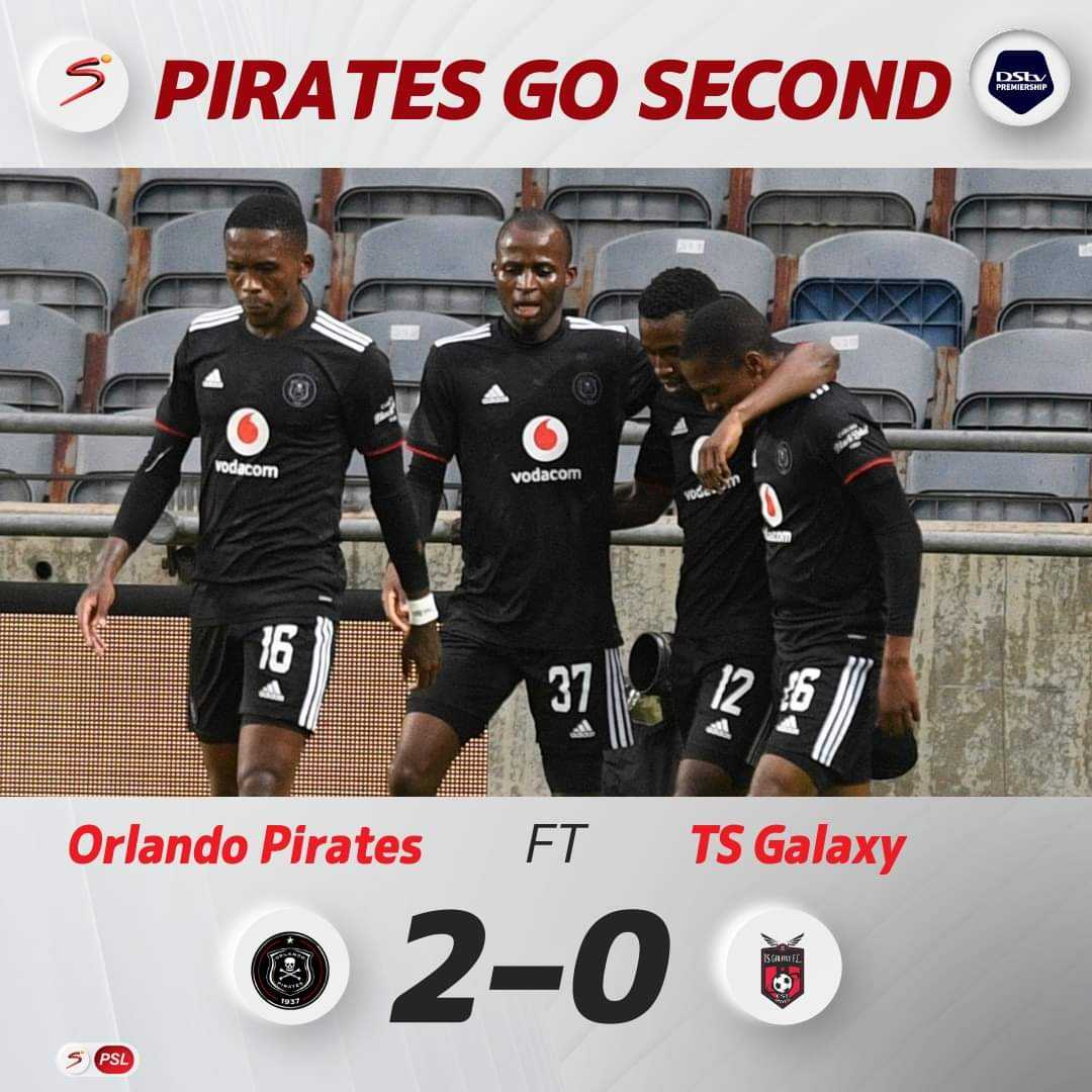 Goals from Shandu and Makgaka see Pirates leapfrog Stellenbosch, Chiefs, Royal AM, SuperSport and Sekhukhune to go second on the DStv Premiership standings. #southafrica #dstvpremierleague #pirates