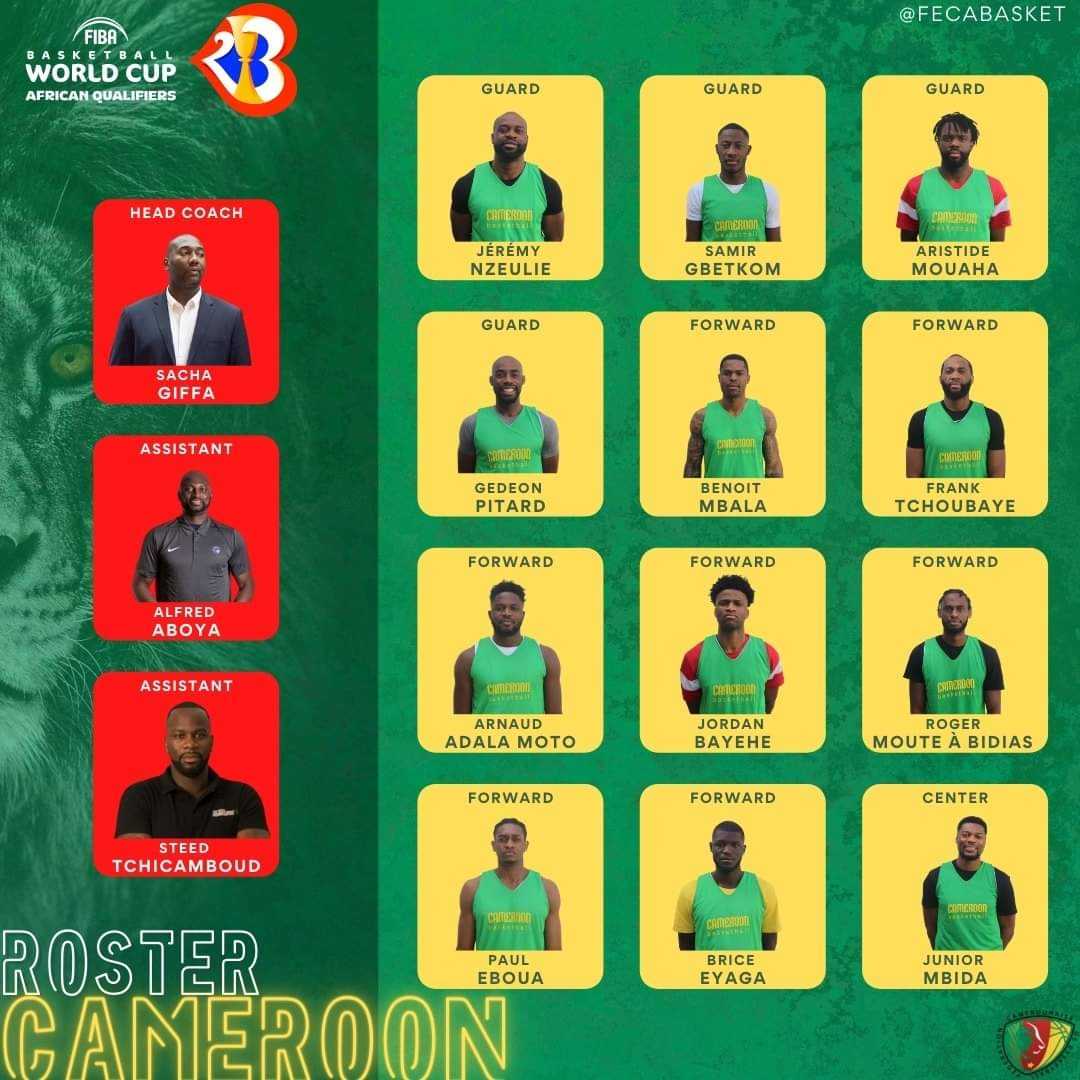 Cameroon 12 Team Roster for the FIBAWC CAMPAIGN 
#cameroon 
#fibawc
