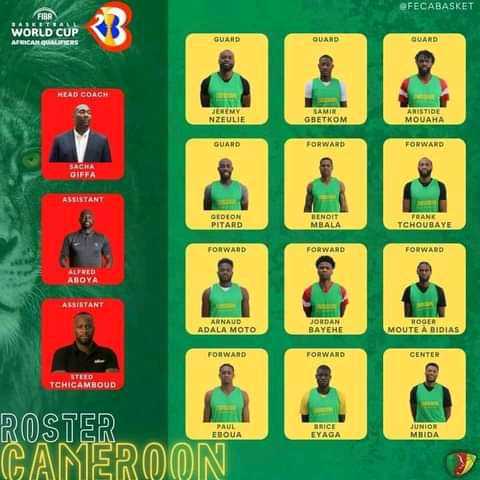 [Elm.Zone Afrique CDM Basket] 
#lionsindomptables 
#sacha 
#giffa 
Les 12 sélectionnés Camerounais pour le tournoi éliminatoire sont connus . 
Le sélectionneur Sacha Giffa a commis cette liste en prélude au tournoi qui débute le 25 février et s'achève le 27 du même à Dakar au Sénégal.Les lions qui affrontent pour leur premier match la Tunisie ,sont logés dans le groupe,en compagnie du Soudan du Sud,et du Rwanda ... 
@M.A