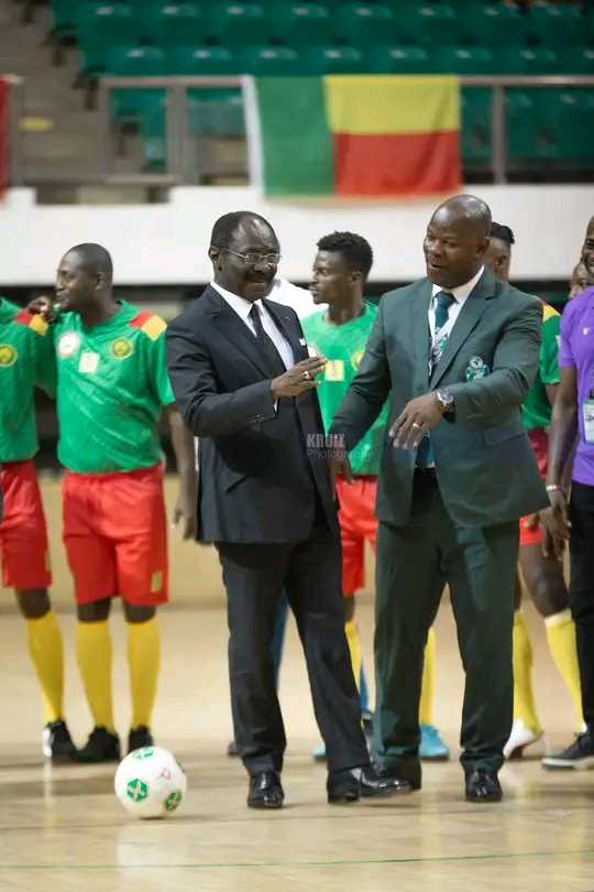 [CAN Mara'CANA] 
#paposy 
#presenceduminsep 
Quelques images fortes du minitre lors de la cérémonie officielle d'ouverture au palais polyvalent des sports de Yaoundé.