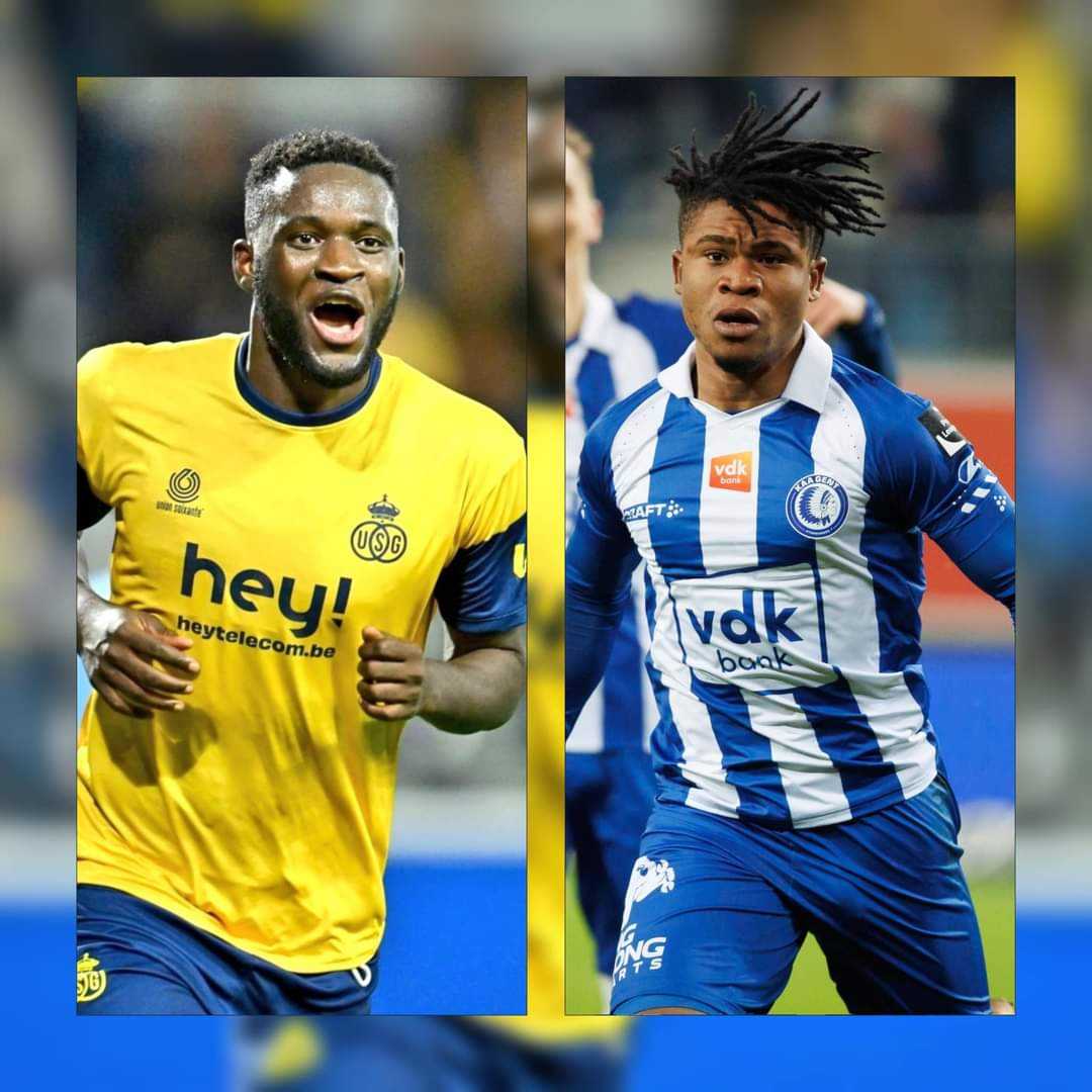 Two emerging Nigerian attackers in Europe: 
 
Victor Boniface and Gift Orban. 
 
#unionsg #kaagent #supereagles #belgium #victorboniface #jupilerleague