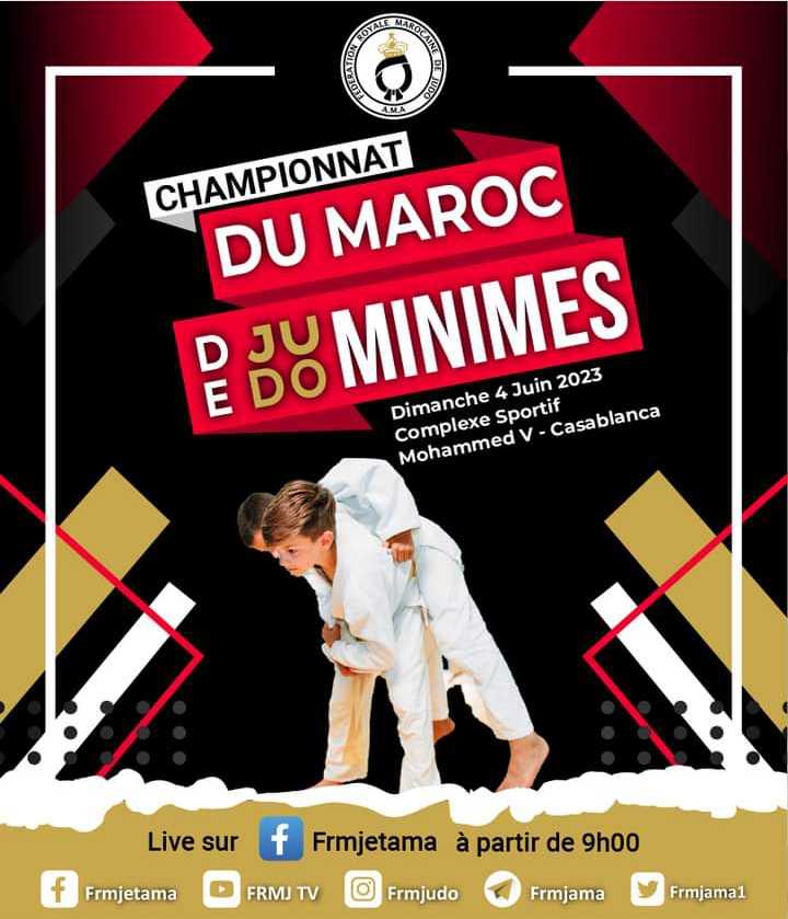 Maroc: Le complexe sportif Mohammed V accueille depuis ce dimanche 4 juin 2023 le championnat du Maroc de Judo dans la catégorie des minimes.  #frmj #minimes #maroc