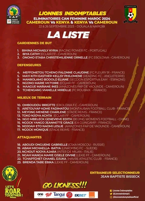 Jean Baptiste Bisseck unveils his squad list