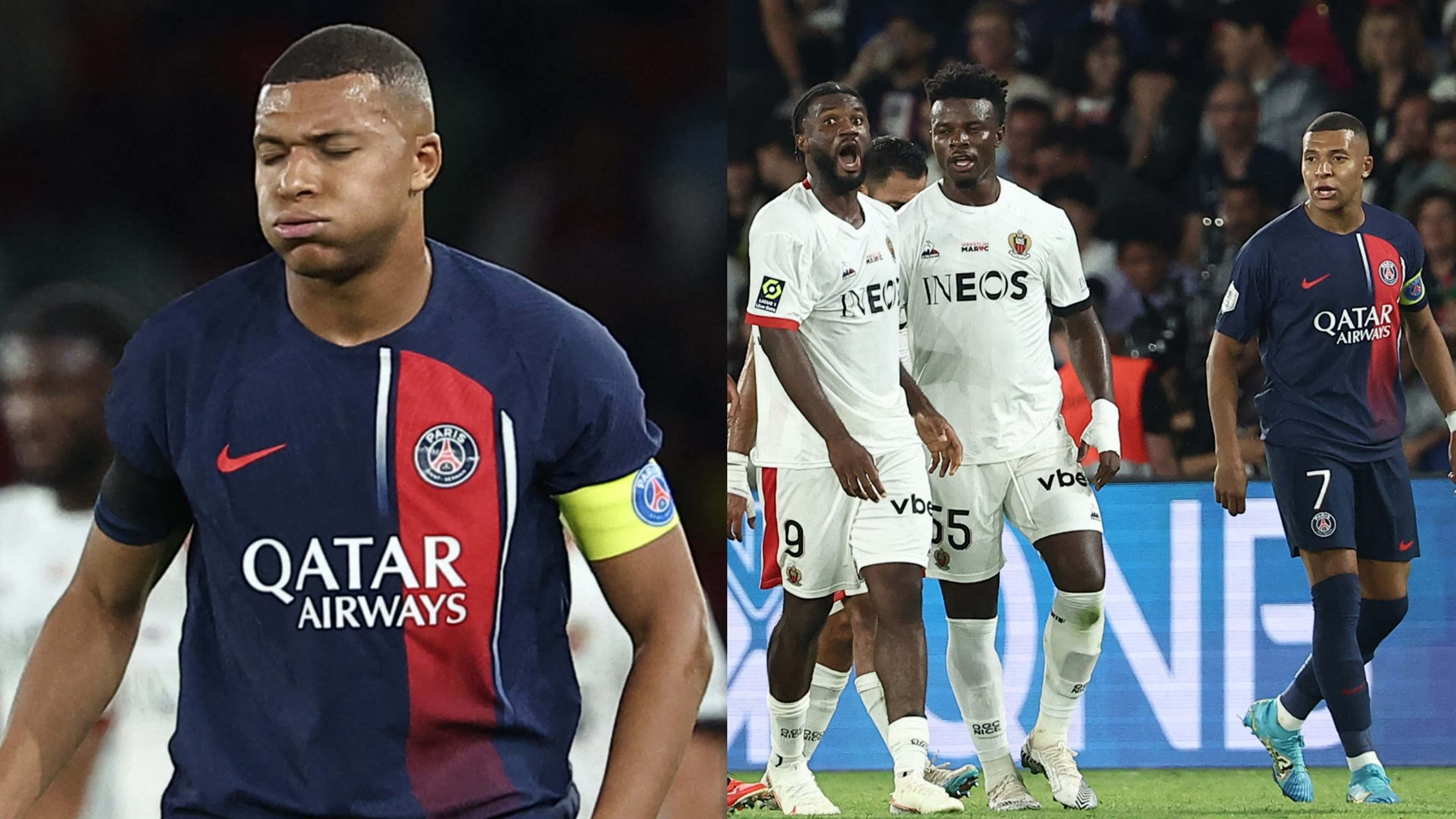 Mbappé attacks Moffi during PSG's defeat against Nice