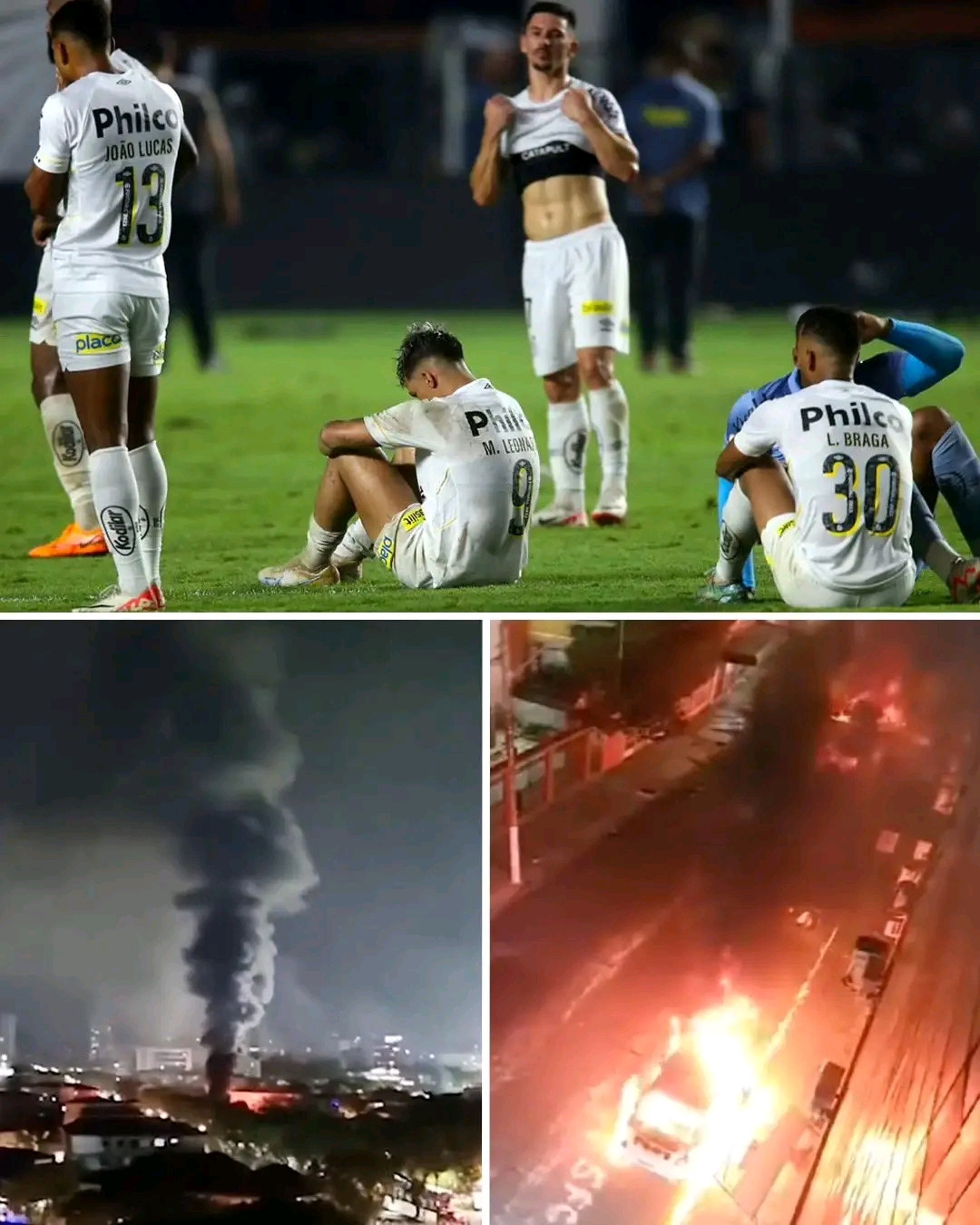 Disturbios e incendios en Brasil...