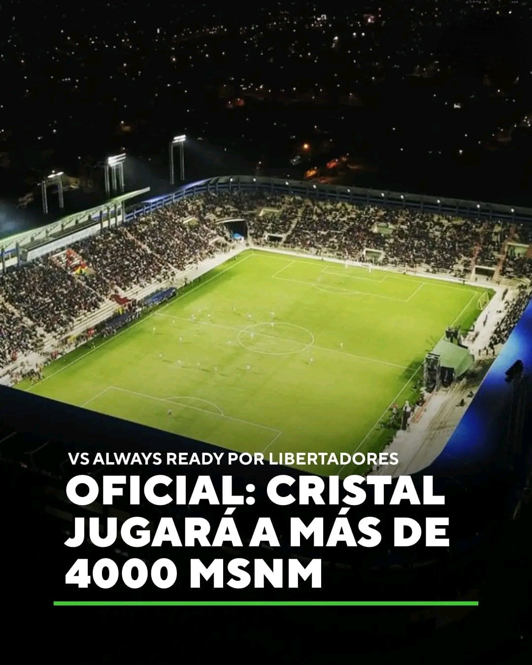Sebuah stadion yang terletak pada ketinggian 4.000 meter telah disetujui di Bolivia.