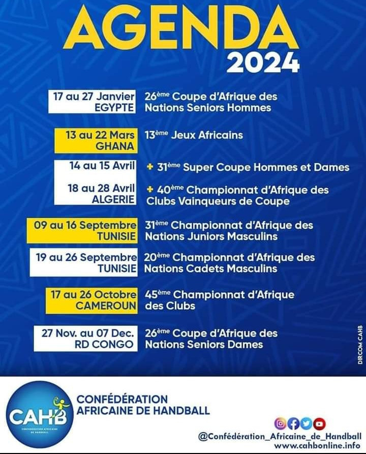 CAHB: Le programme annuel est connu.