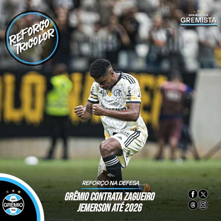 GRÊMIO CONTRATA ZAGUEIRO JEMERSON.