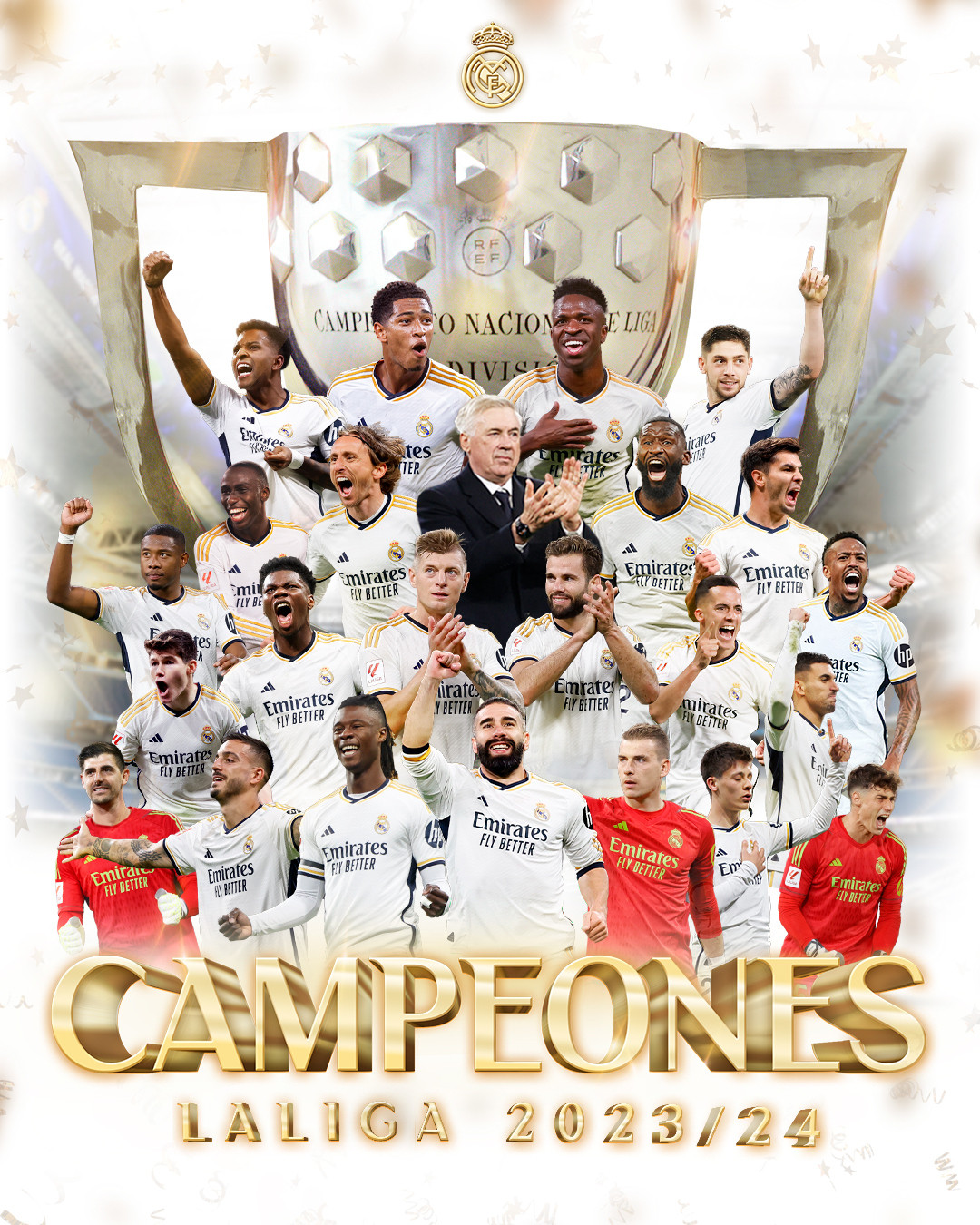 Le Real Madrid champion d'Espagne.