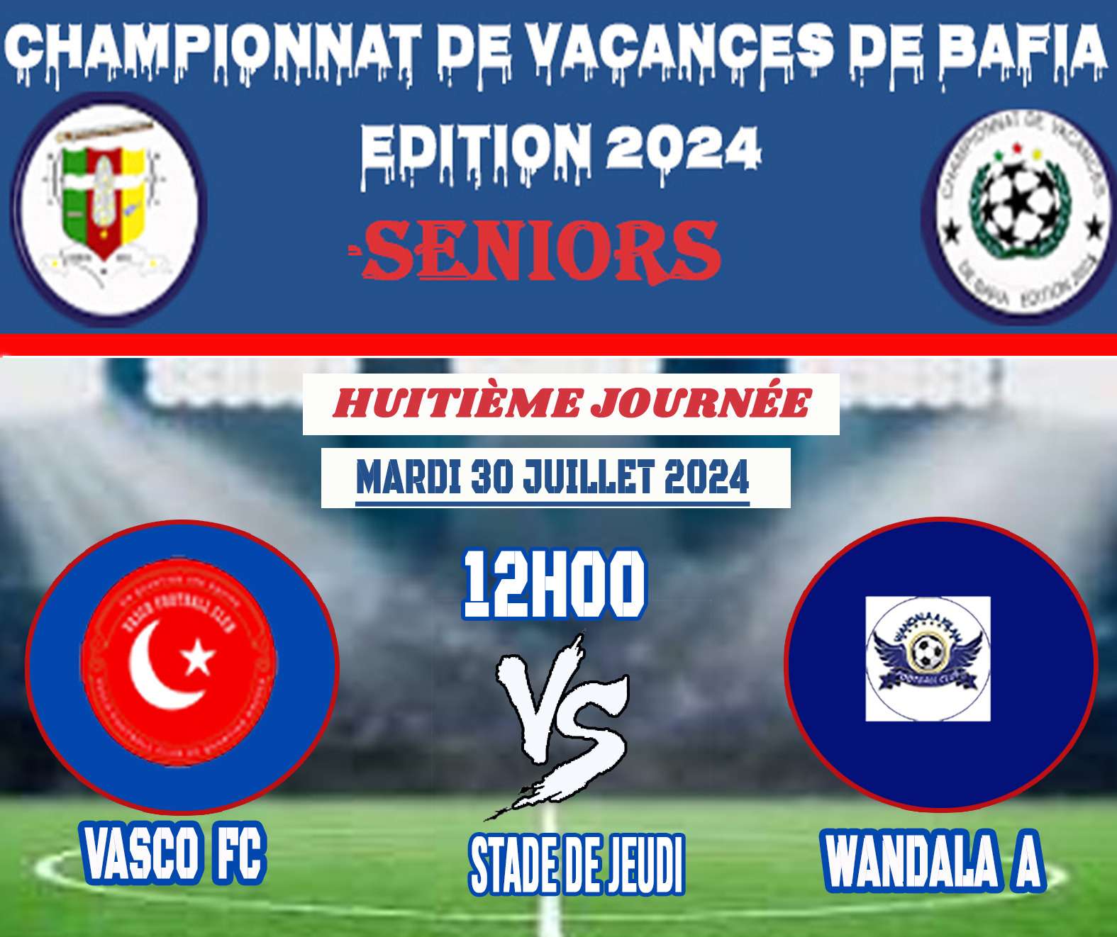 J8: Vasco vs Wandala en ouverture