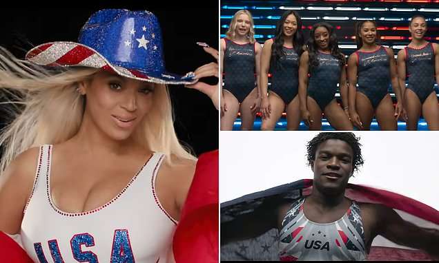 Beyoncé luce sombrero de vaquero para presentar a los atletas del Equipo USA