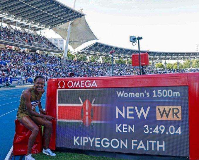 Queniana, Faith Kipyego, melhora o seu próprio recorde Mundial.