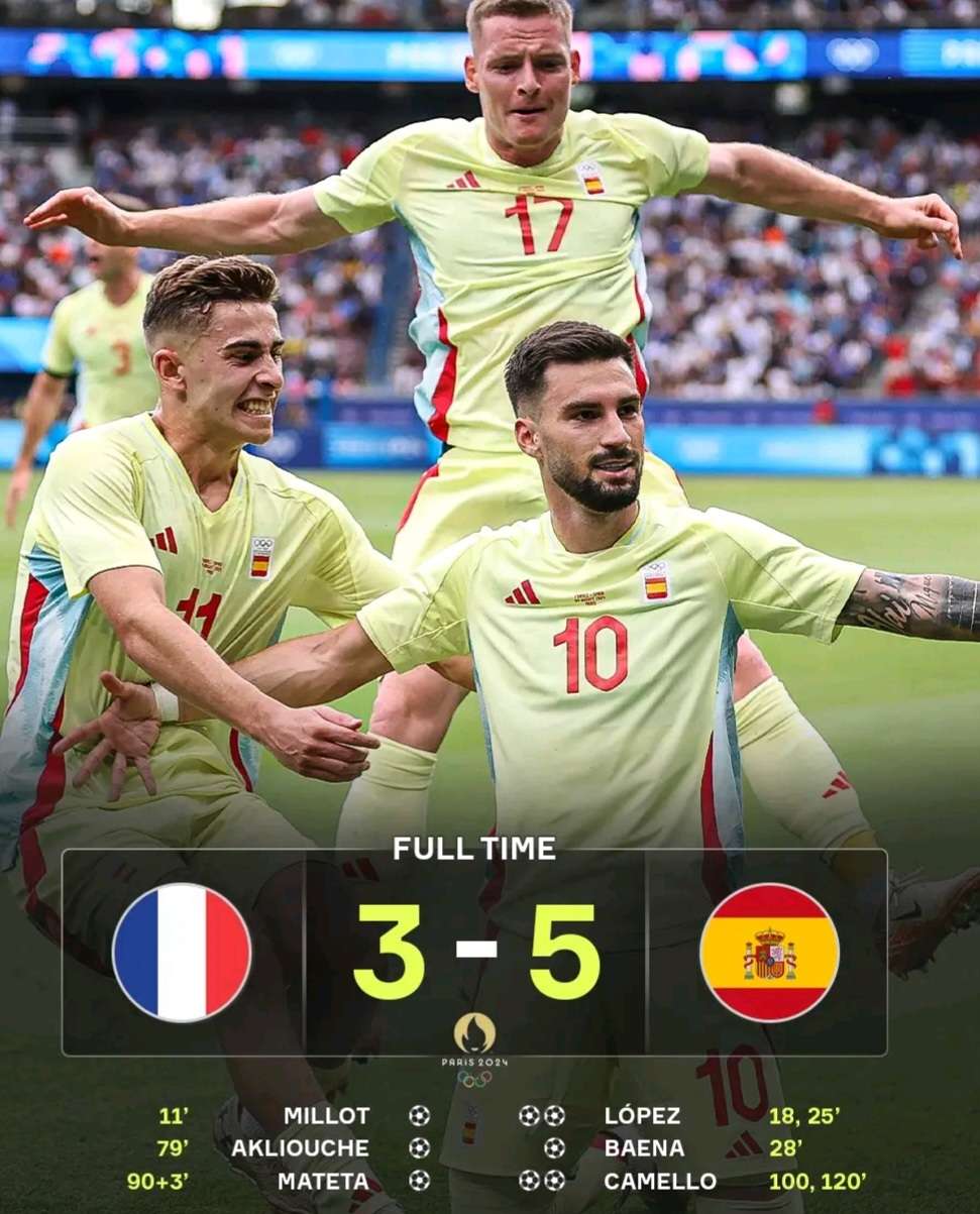 España 5-3 Francia (después de la prórroga).