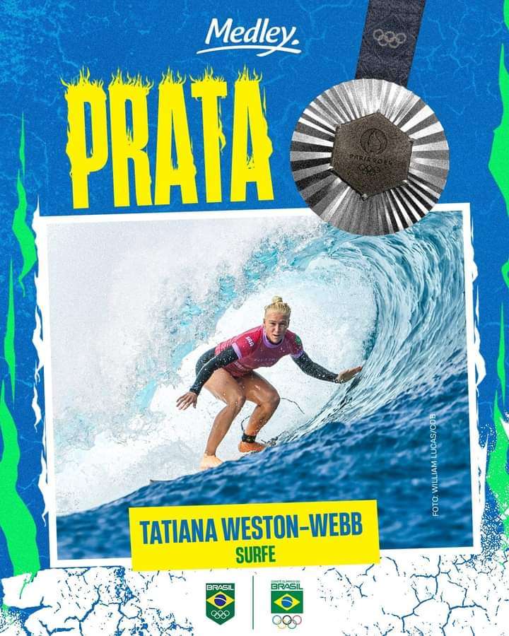 É PRATA! Mais uma medalha no surfe.