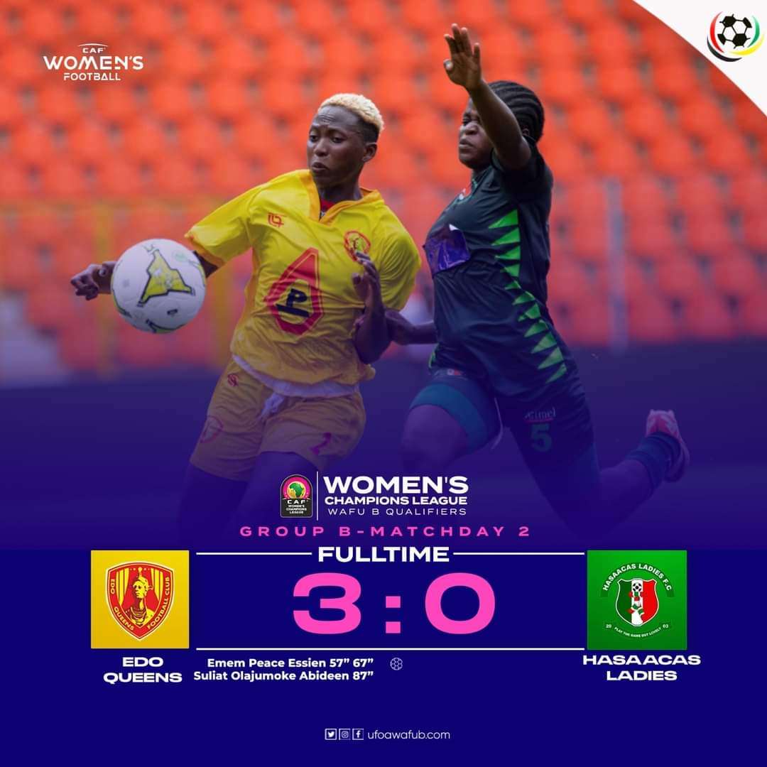 CAFWCL: Edo Queens Through To Semifinals