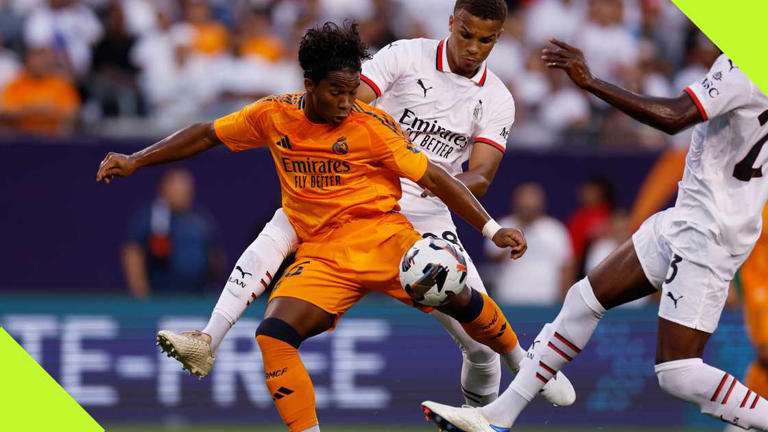 Endrick makes Real Madrid debut in loss to Milan