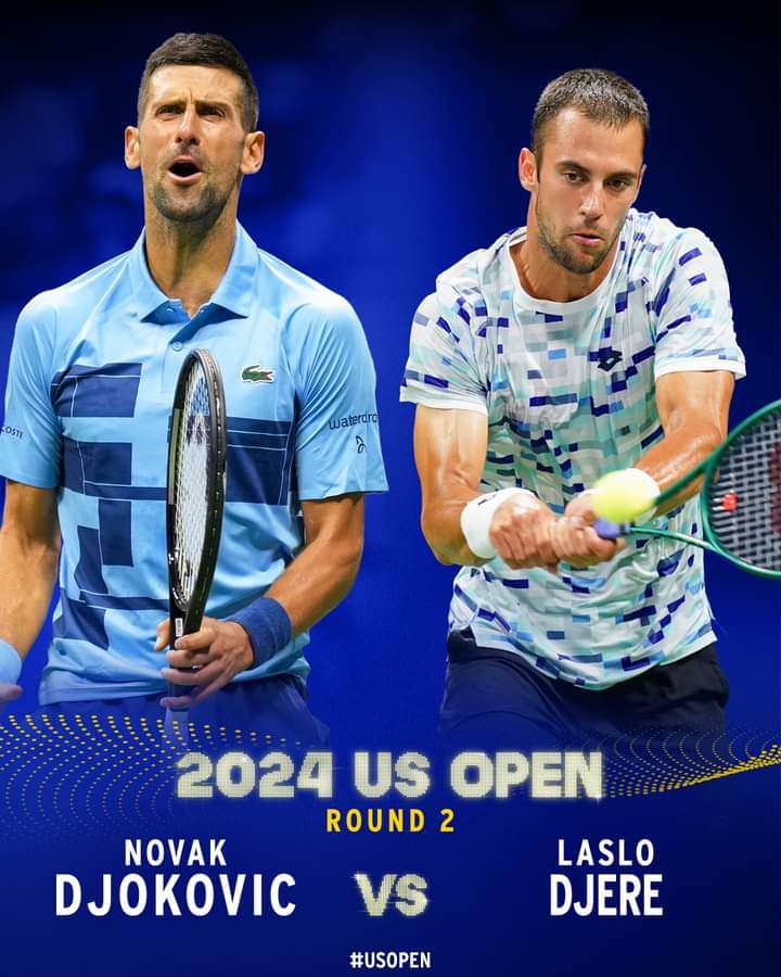 US Open2024: Djokovic face à Djere au 2e tour