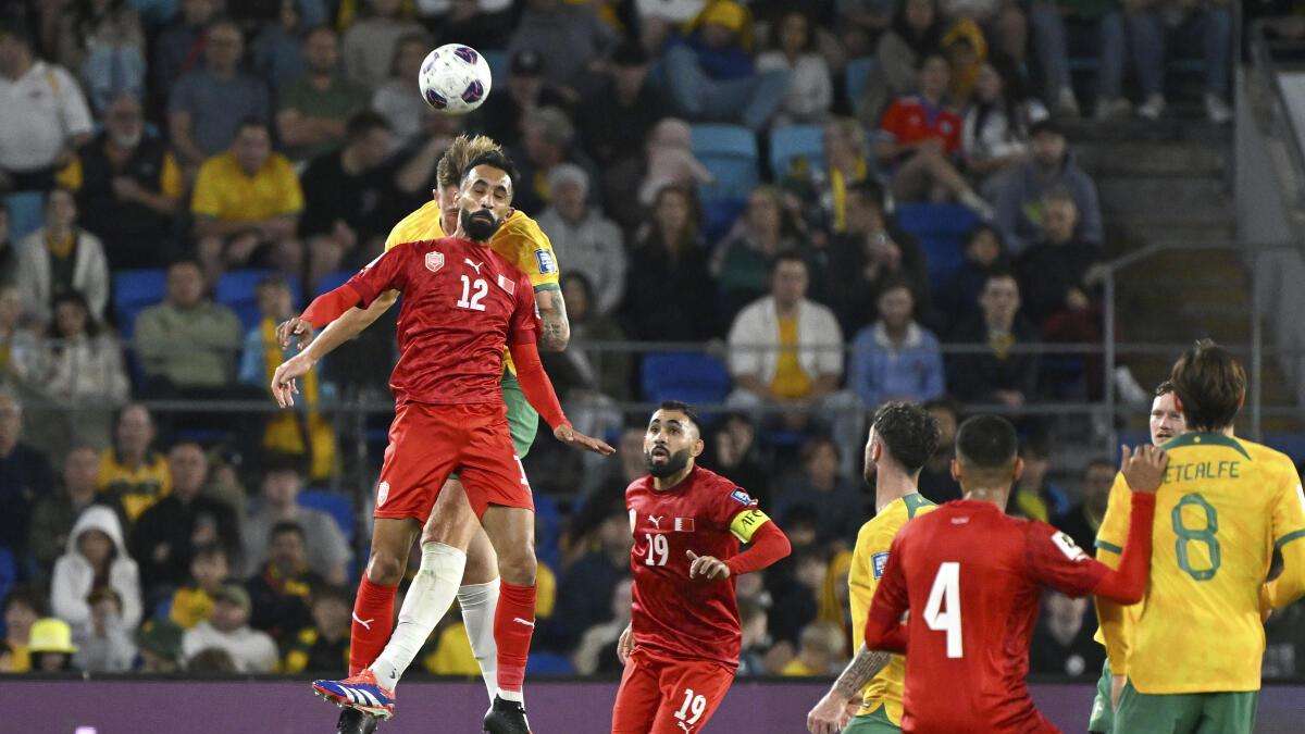 Bahrain stuns 10-man Australia