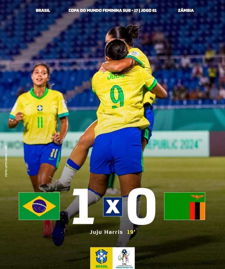 Final de jogo em Santo Domingo: Brasil 1x0 Zâmbia.