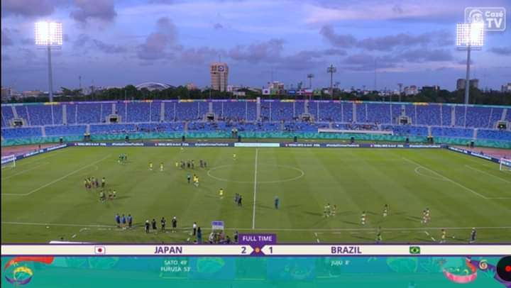 Final de jogo em Santo Domingo: Japão 2x1 Brasil.