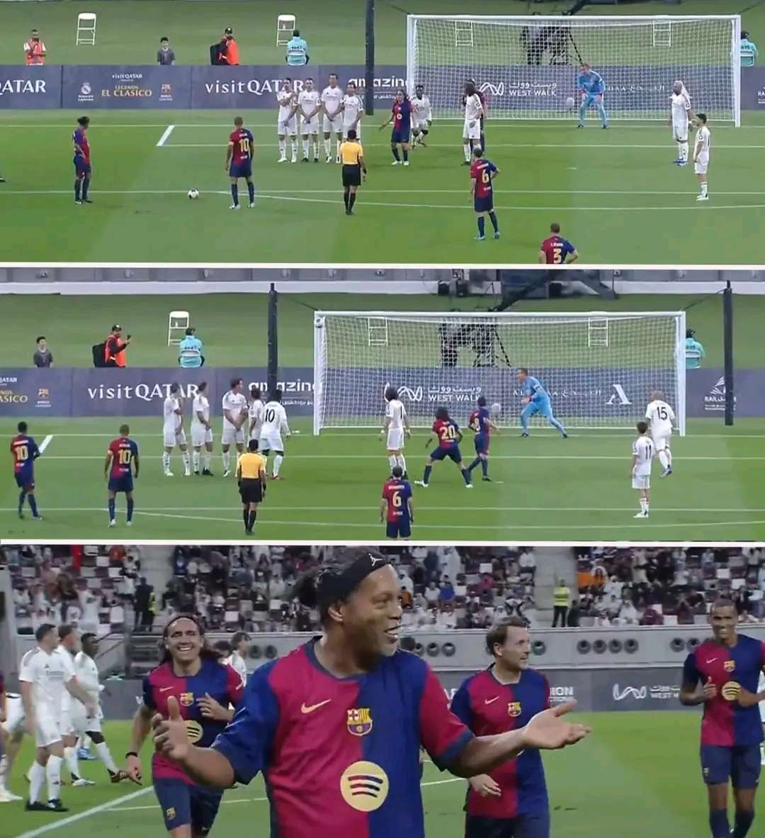 Ronaldinho Éblouit lors du Clasico Legends