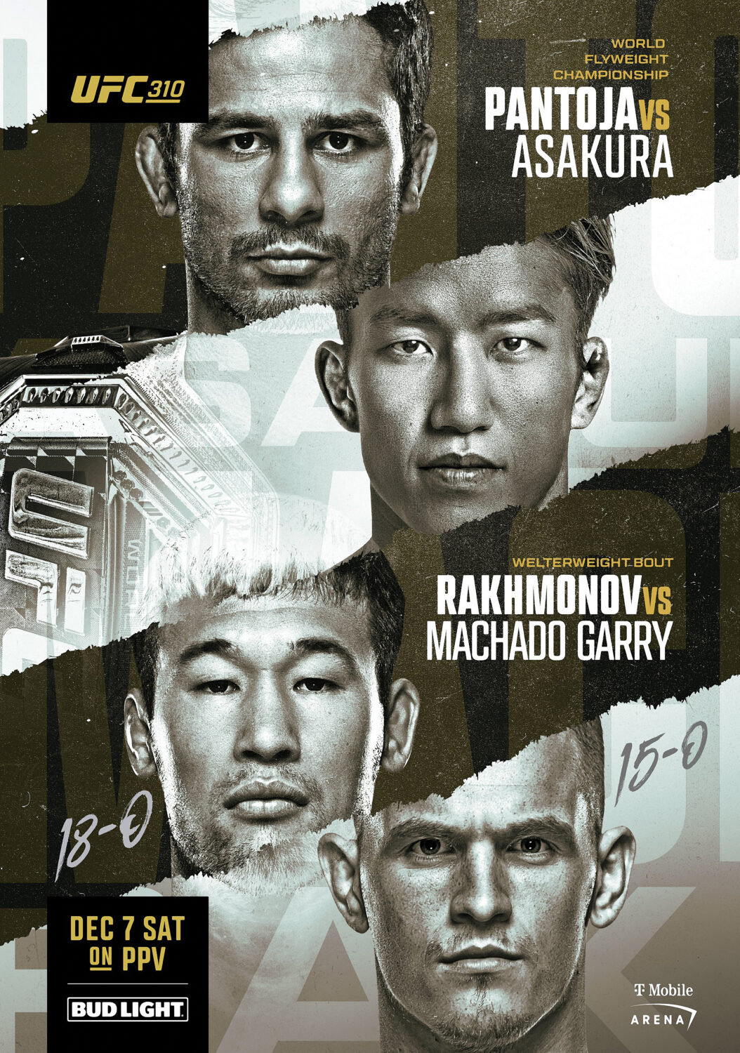 UFC 310: Pantoja vs Asakura en Las Vegas