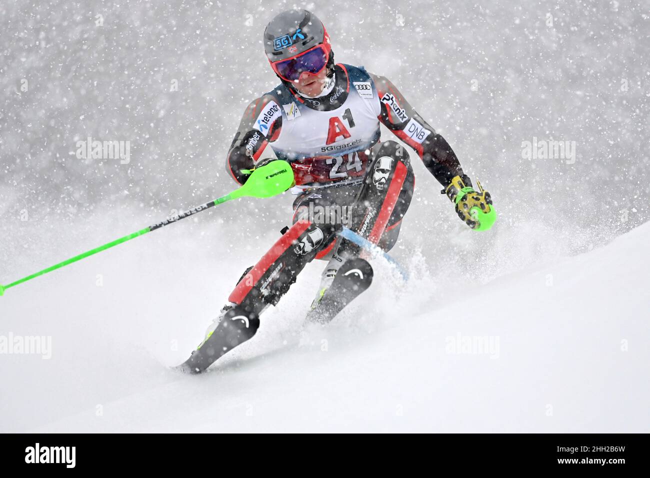 Haugan brille au slalom de Kitzbühel
