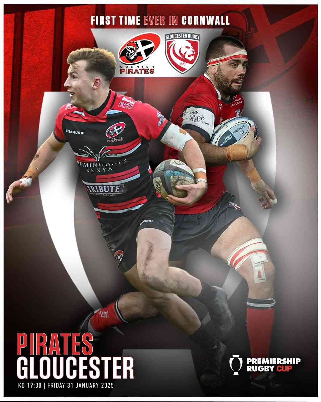 Cornish Pirates Face Gloucester Rugby in Cup Clash