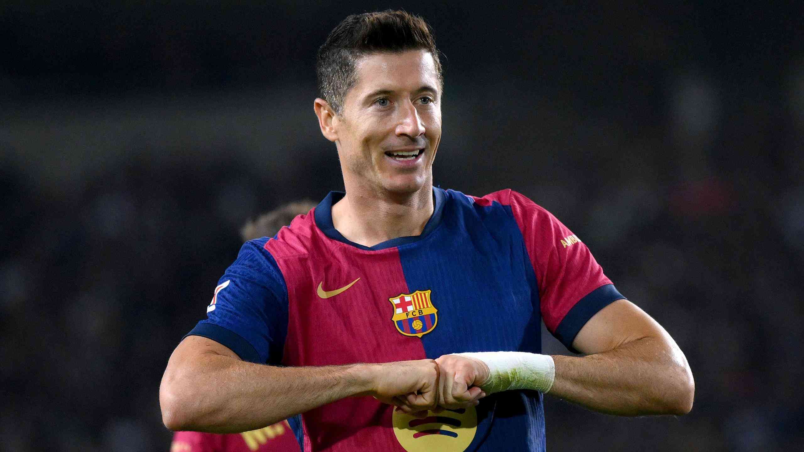 Barcelona`s Lewandowski Shines in La Liga Action