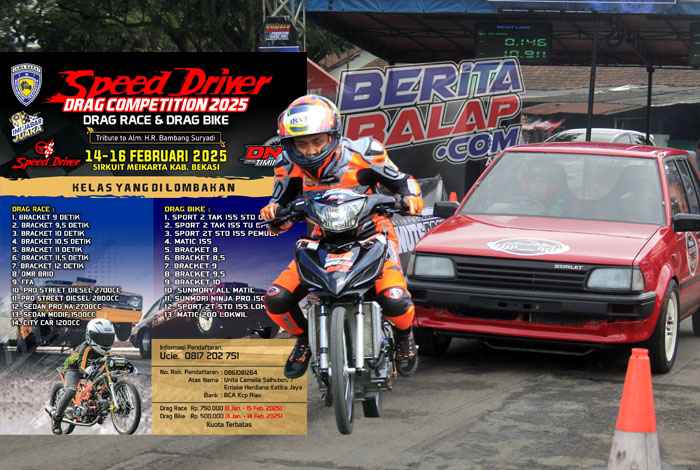 Kompetisi Drag Speed Driver 2025 di Meikarta