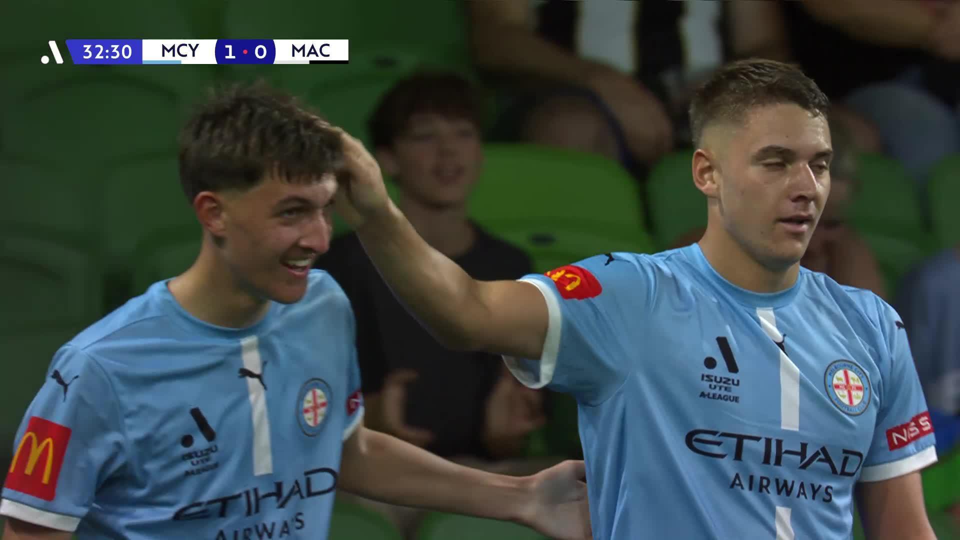 Melbourne City Triumphs with Caputo`s Brace