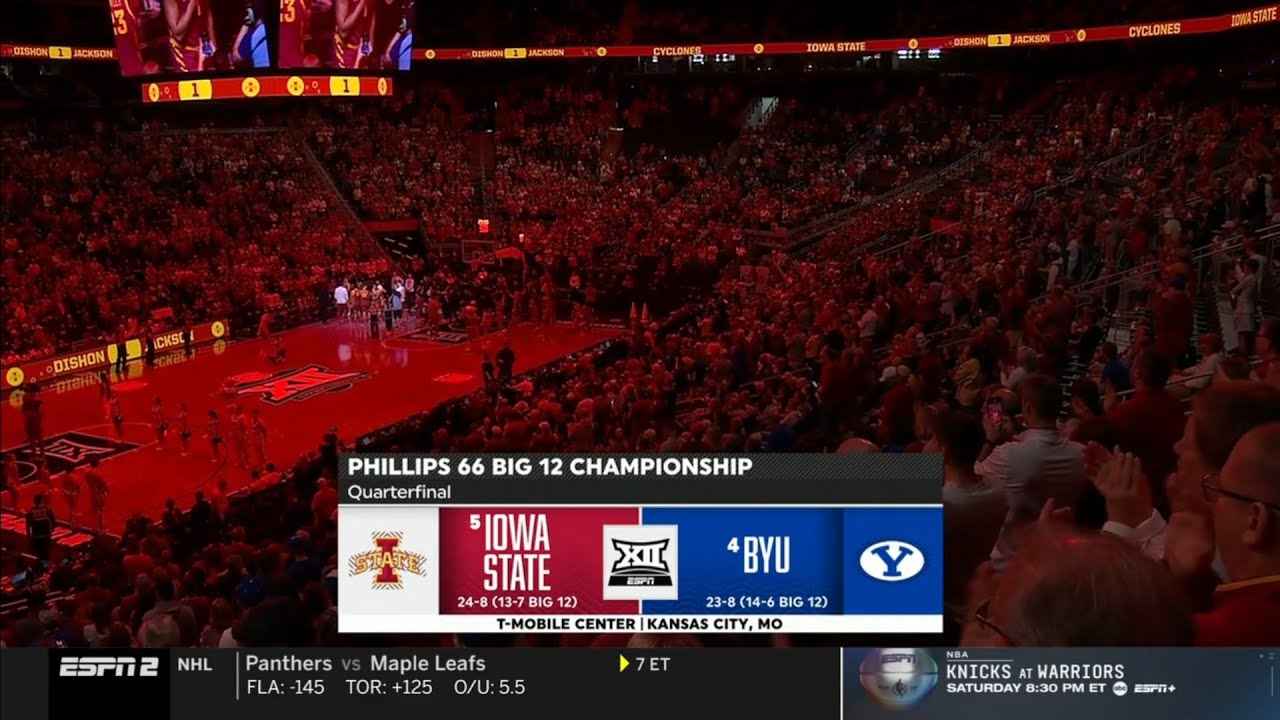 ESPN CBB intro | 12 Iowa State vs 17 BYU | 3/13/2025