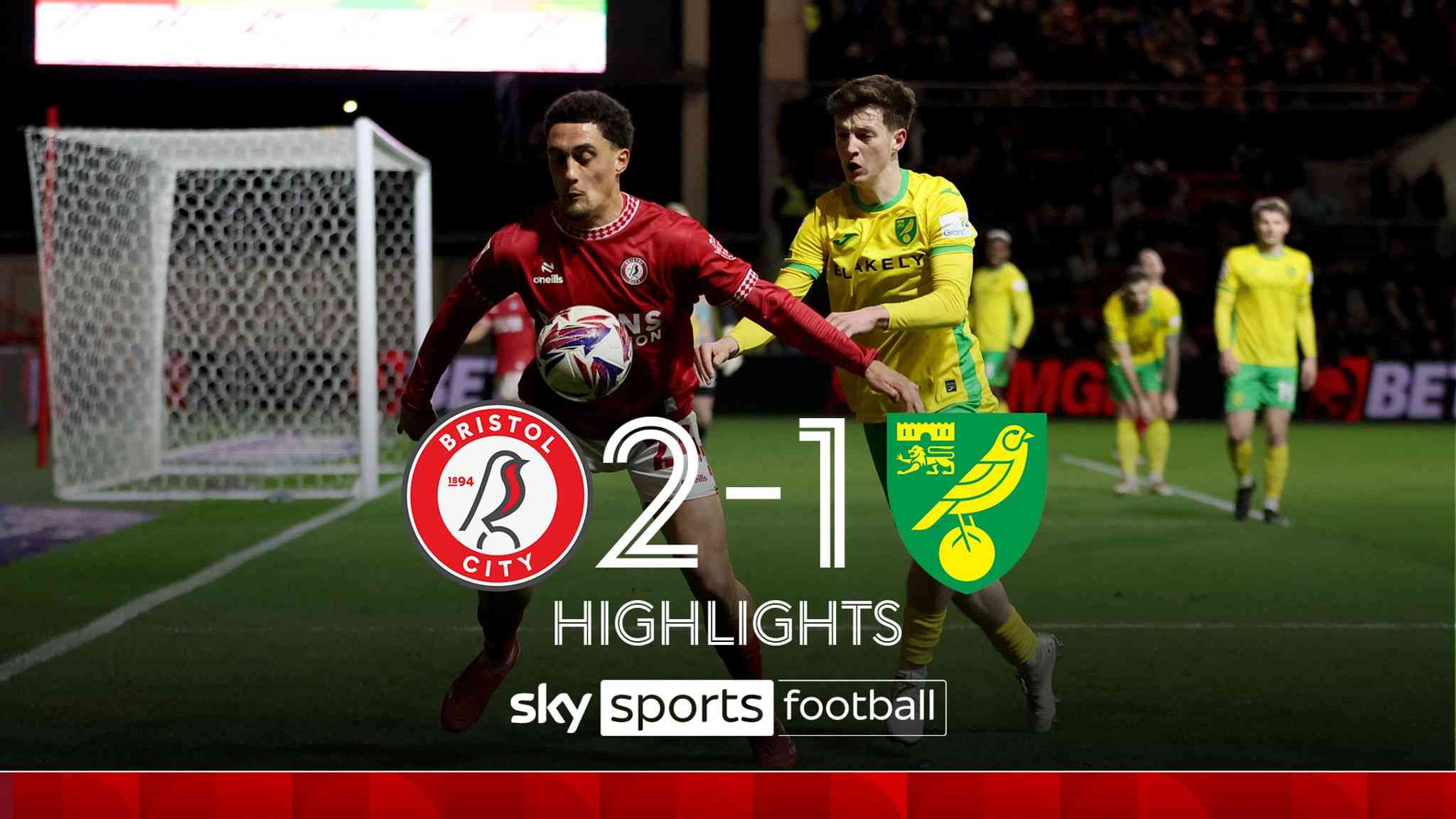 Bristol City 2-1 Norwich City | Championship highlights ...