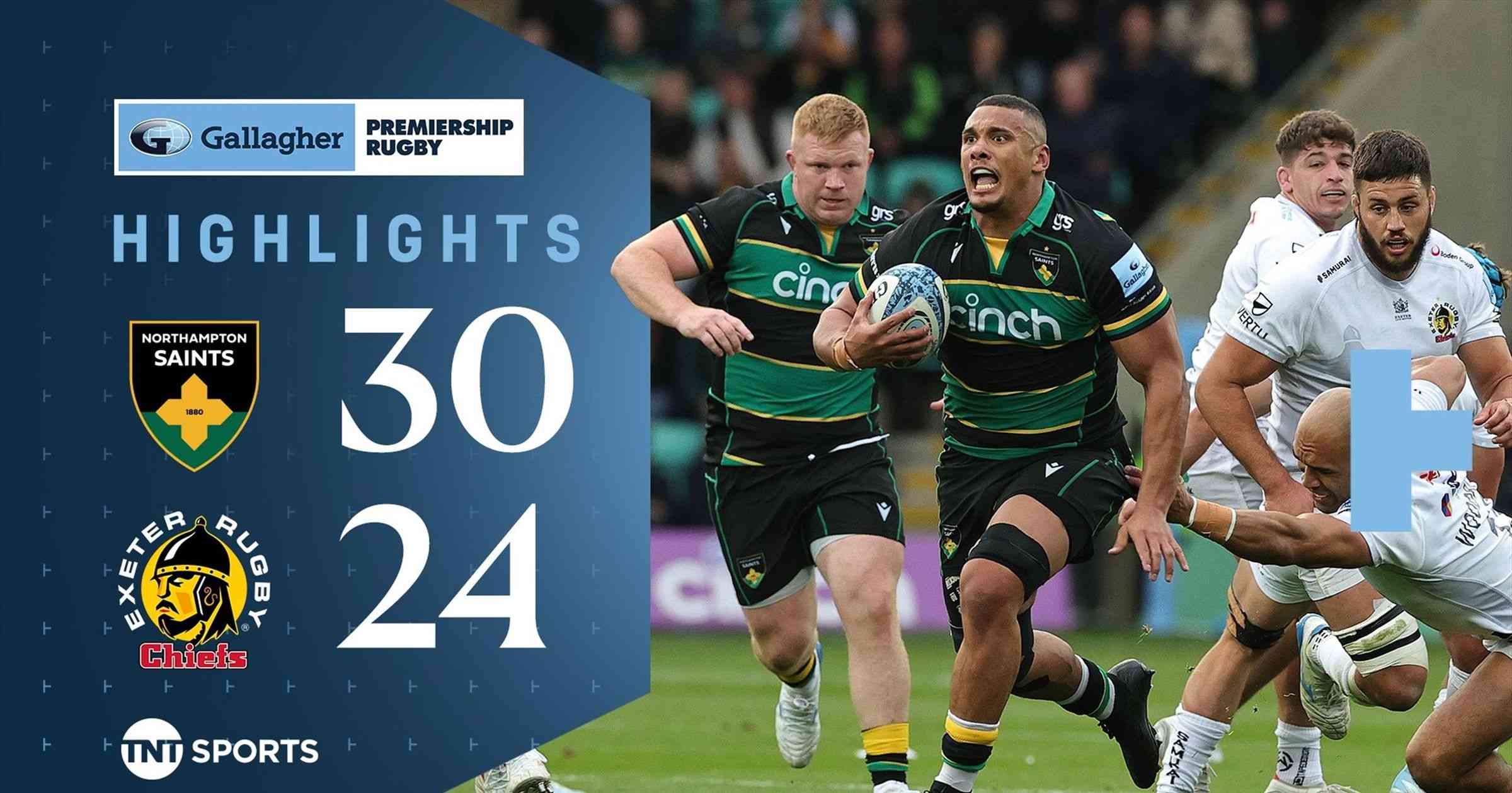 Highlights: Northampton Saints edge Exeter Chiefs in close ...