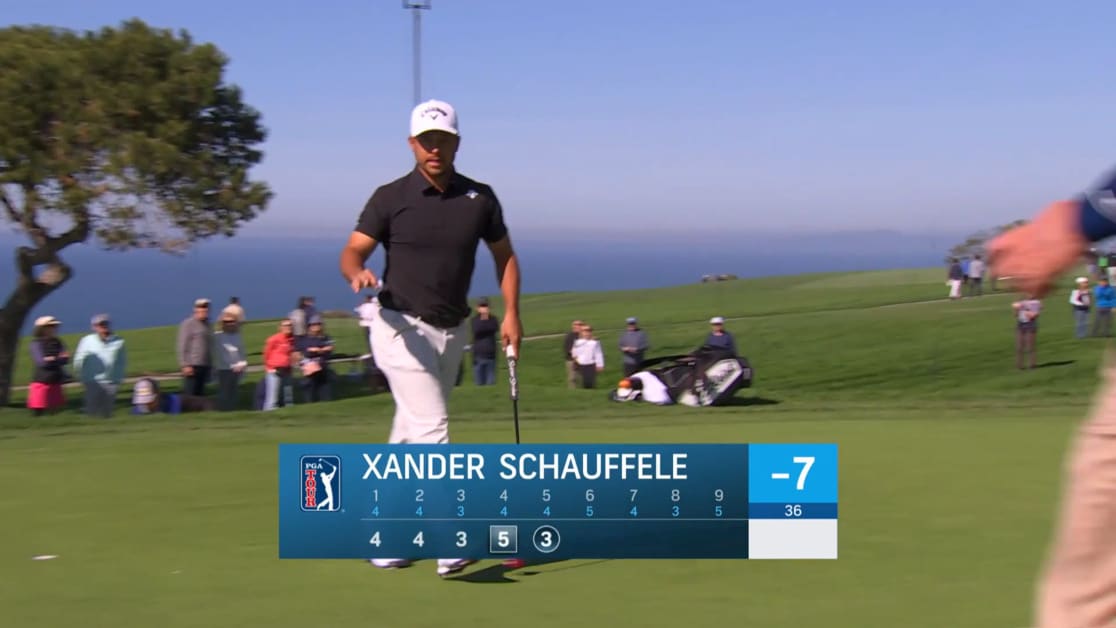 Xander Schauffele walks in a bounce-back birdie on No. 5 at ...