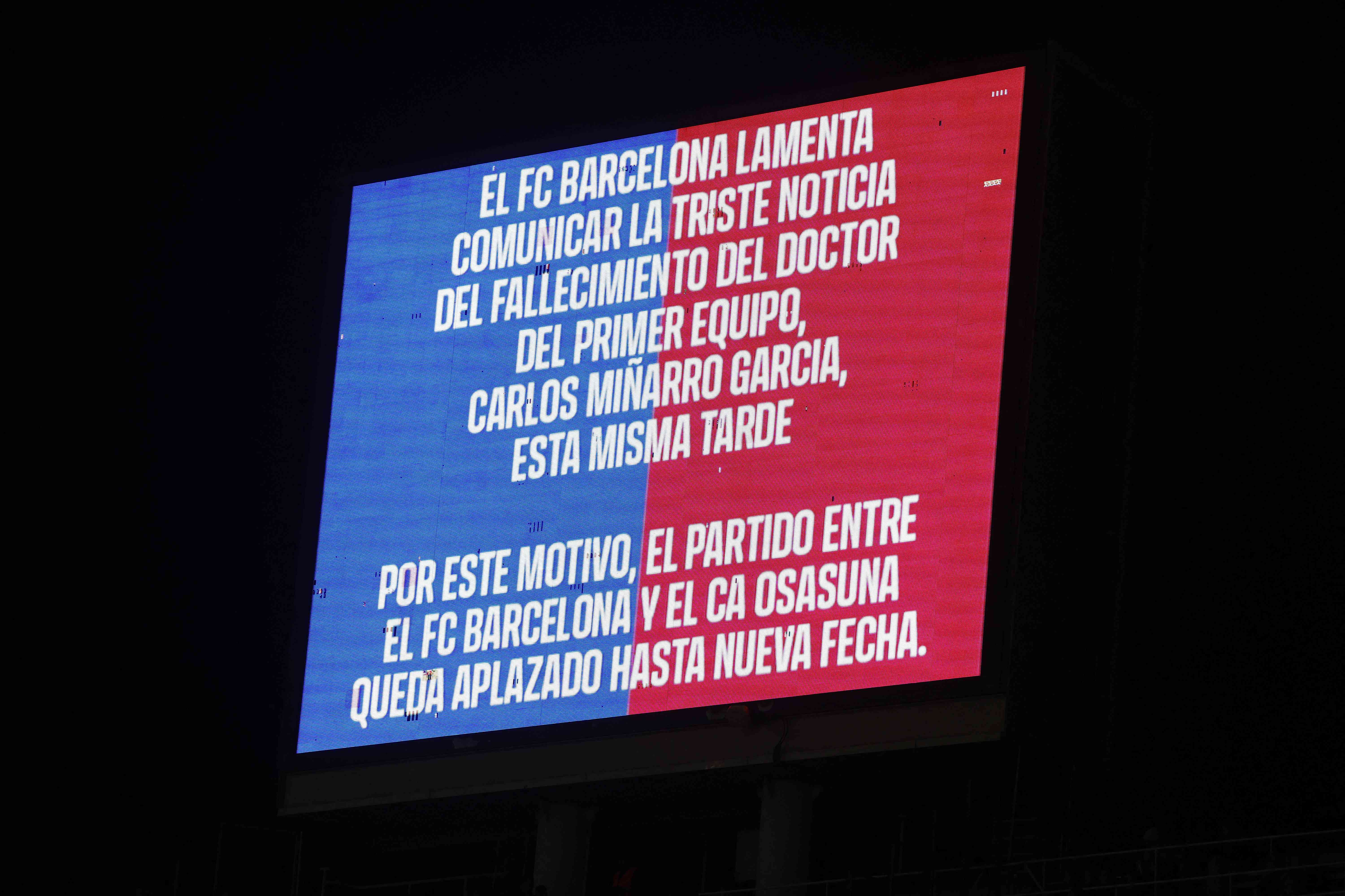 FC Barcelona y su partido aplazado contra Osasuna