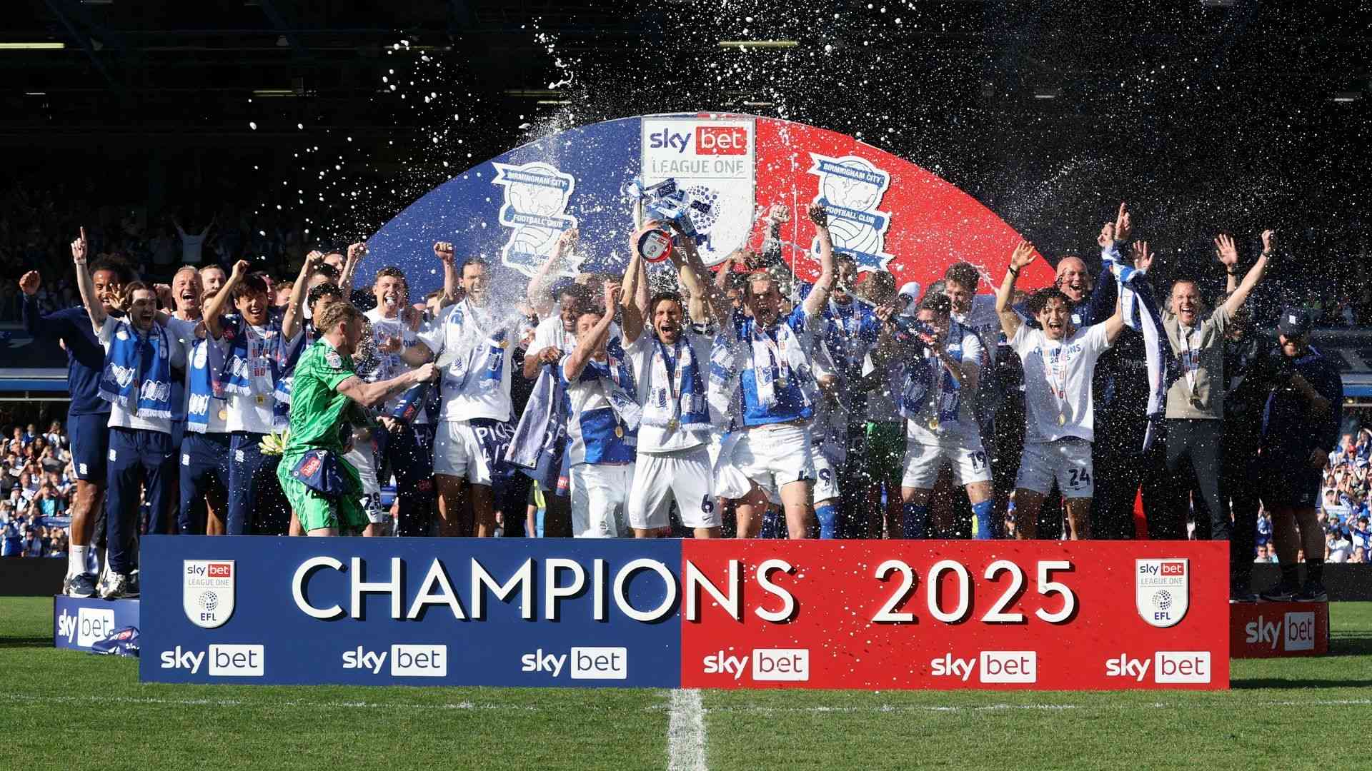 Birmingham City and Wrexham Celebrate League One Glory