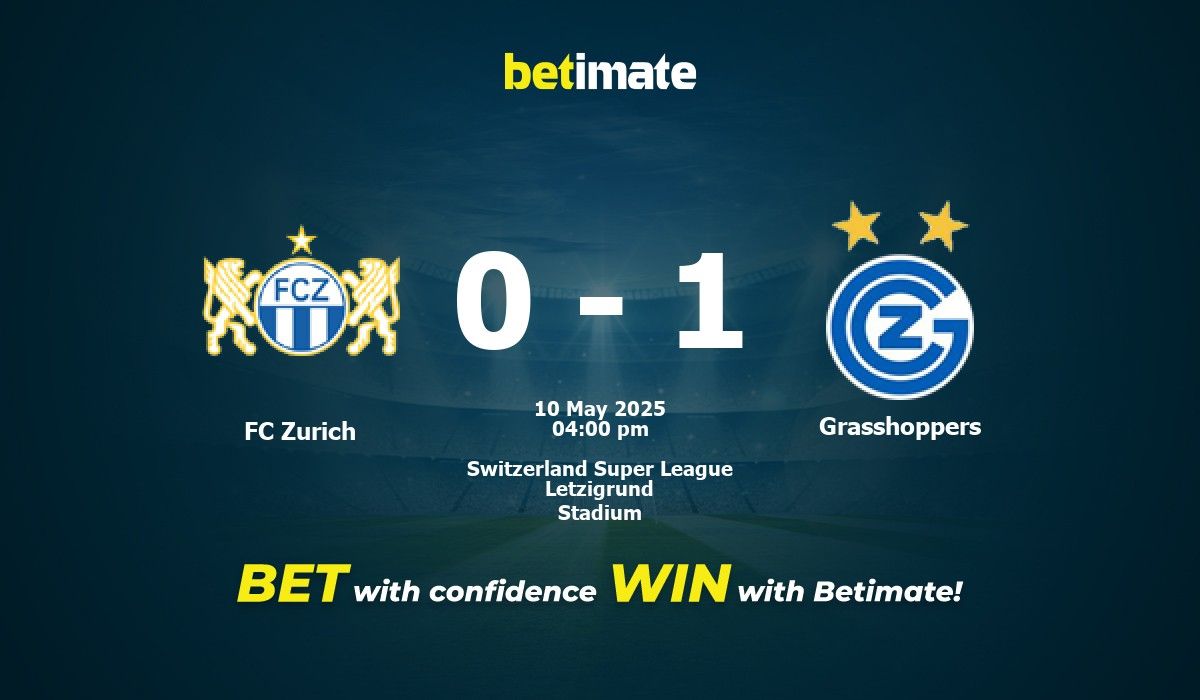 FC Zurich écrase Grasshopper 3-0 au Letzigrund