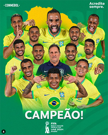 Brasil conquista hepta no beach soccer em Seicheles