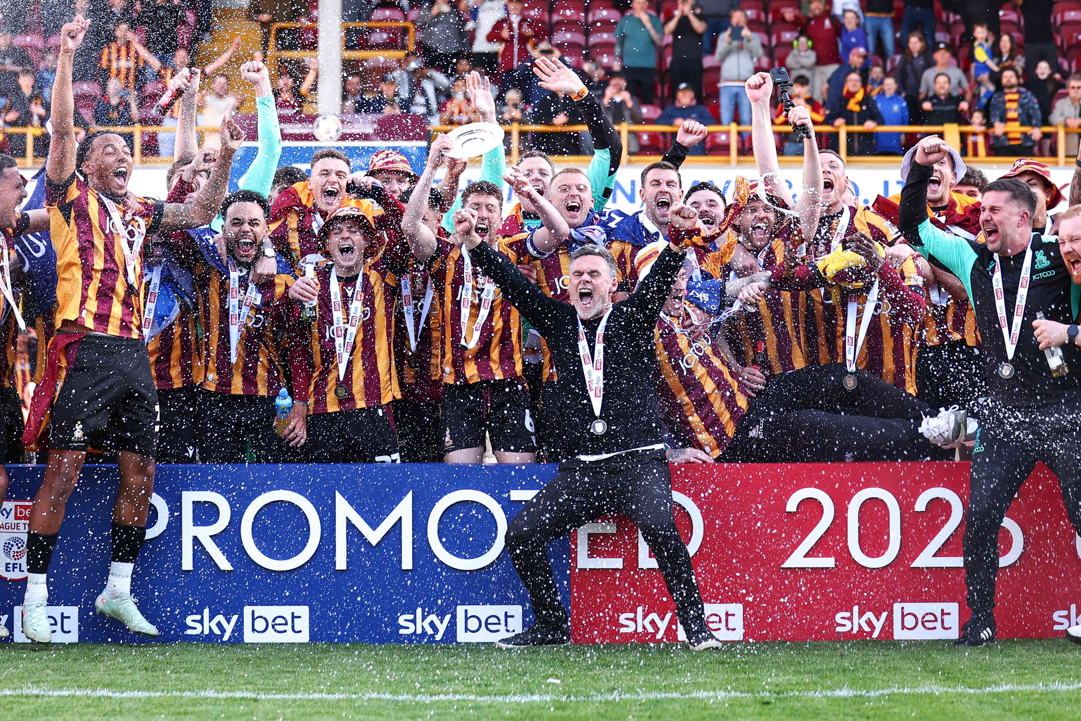 Bradford City and Wrexham Celebrate Historic Promotions