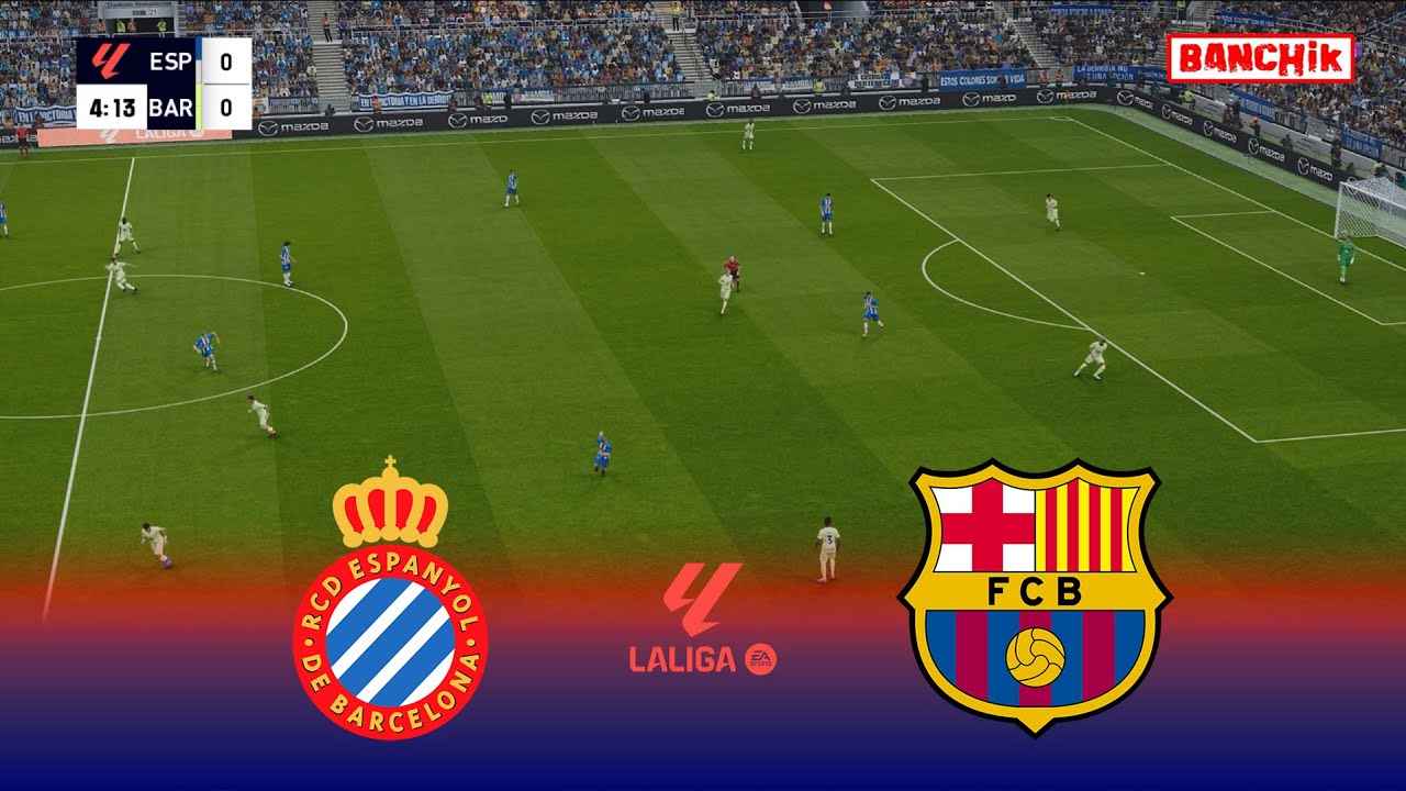 Barcelona dominerar Espanyol i La Liga