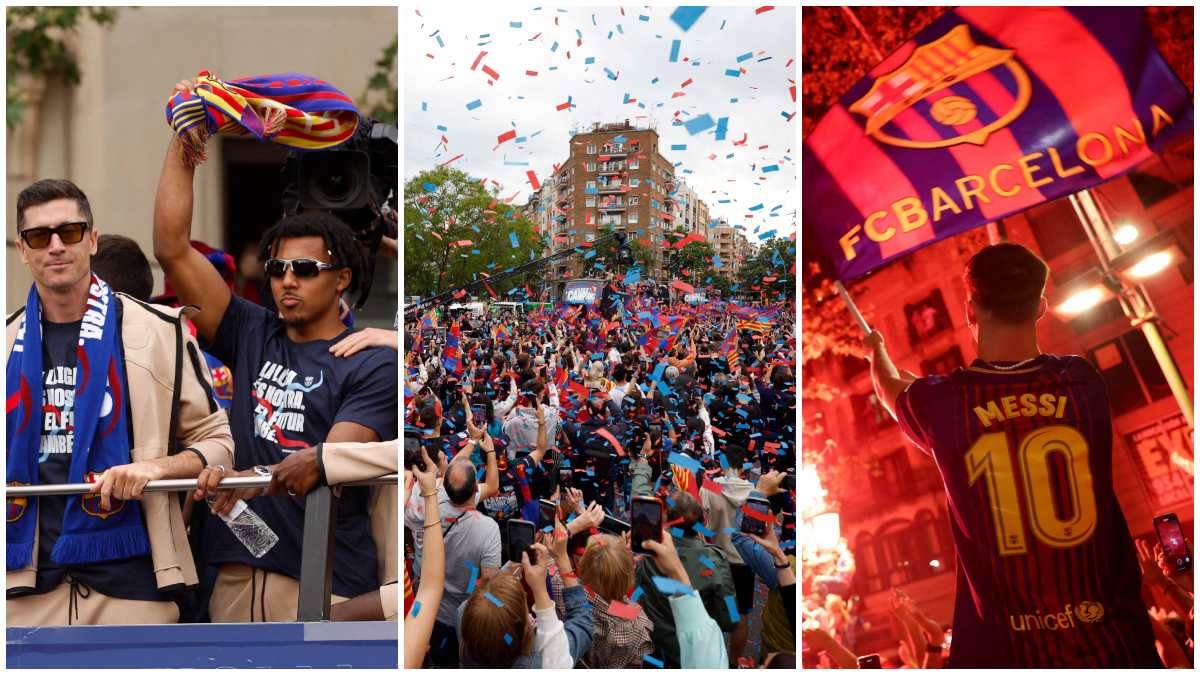 Barcelona celebra su título en Montjuïc a pesar de la derrota