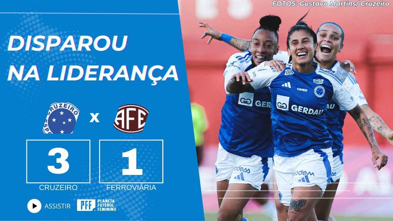 Cruzeiro brilha e lidera o Brasileirão Feminino A1