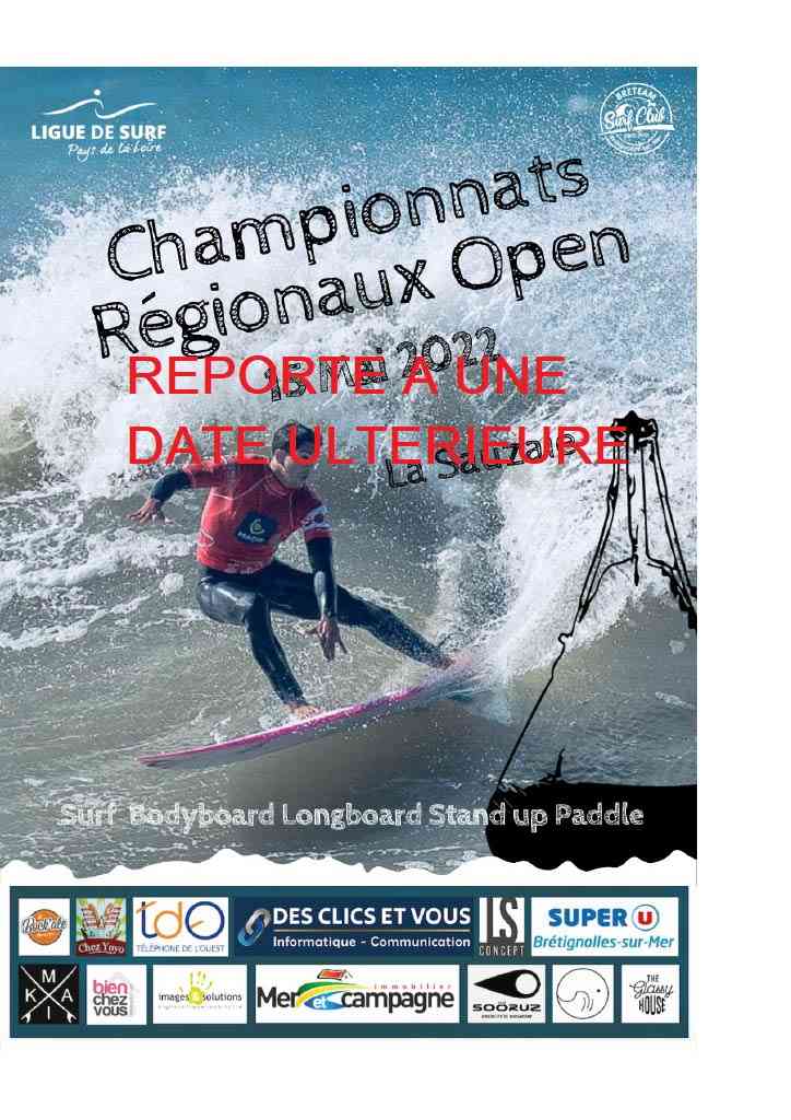 Championnat régional : Surf en Pays de la Loire
