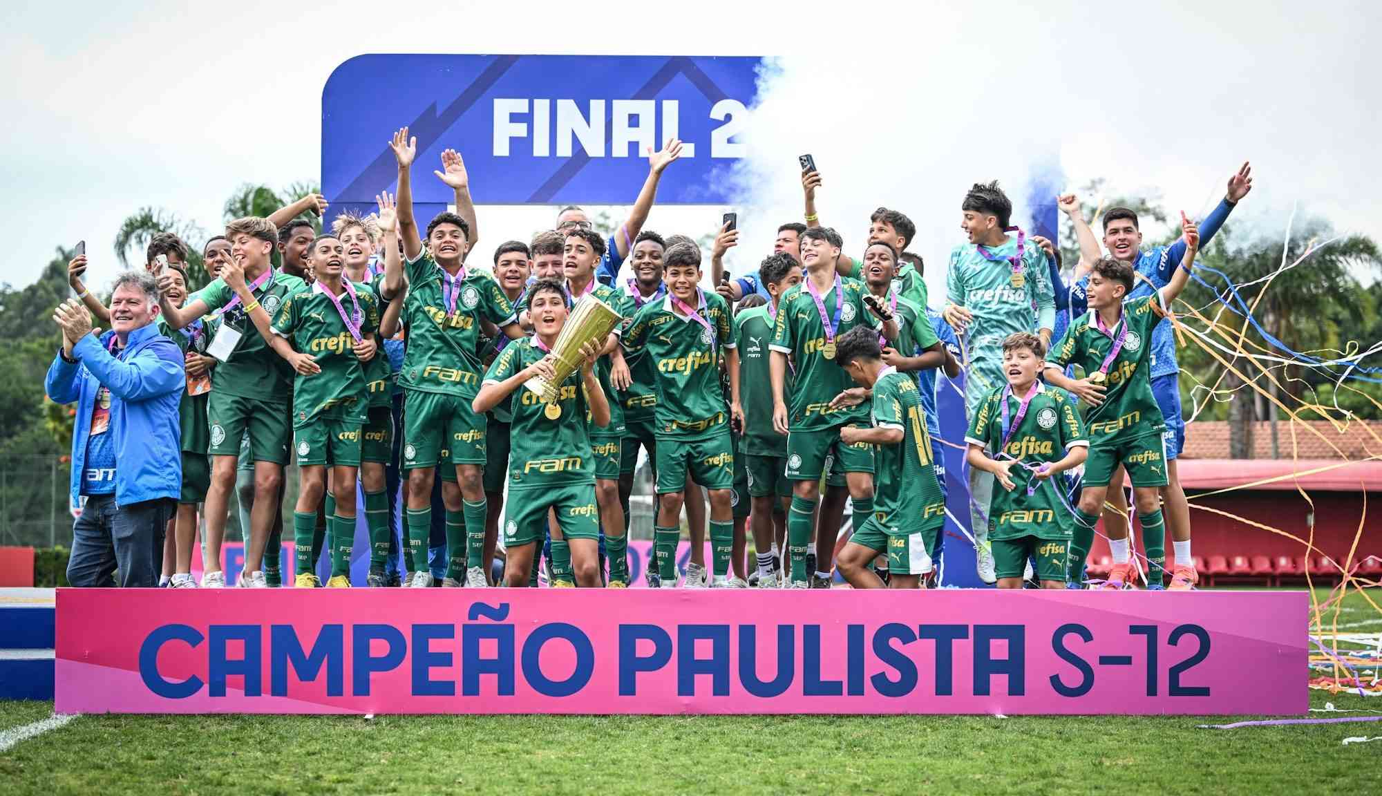 Palmeiras brilha com 12 gols no Campeonato Paulista Sub-12