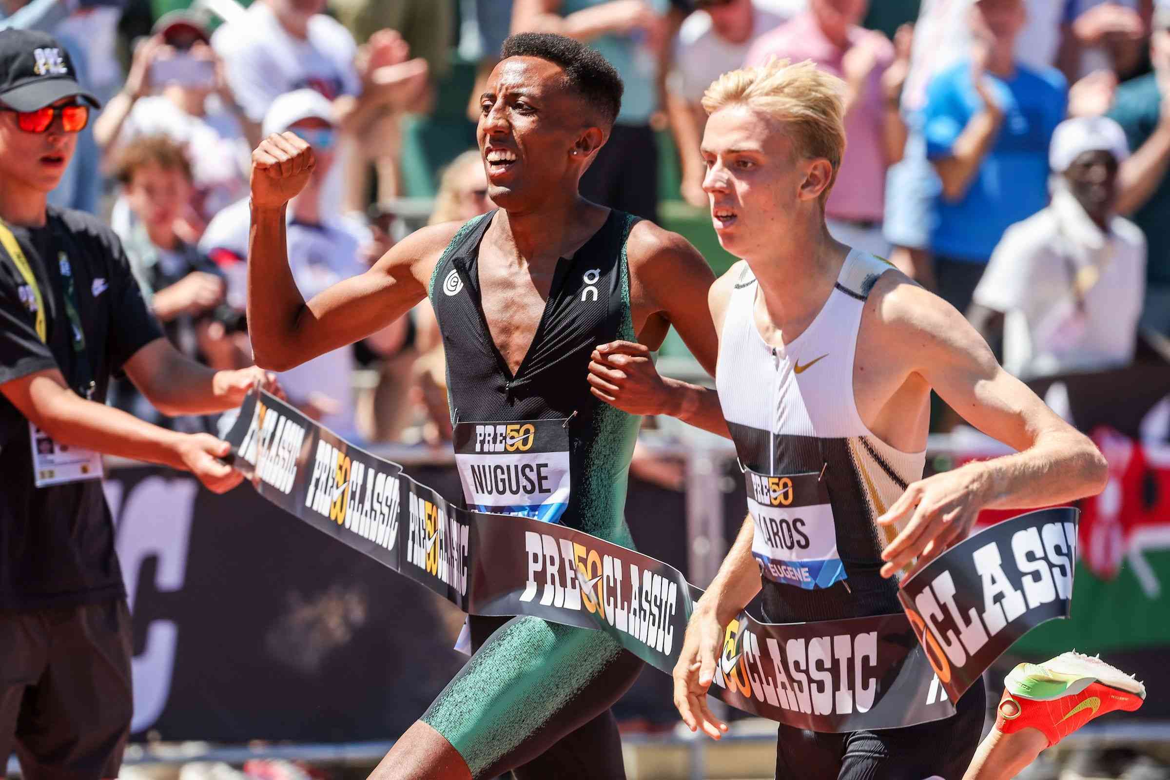 Niels Laros Edges Yared Nuguse in Thrilling Mile Finish