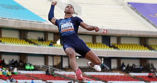 Erwan Konaté brille au meeting d`athlétisme de Moulins
